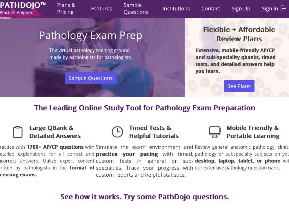 The exam preparation platform the analytics were built into