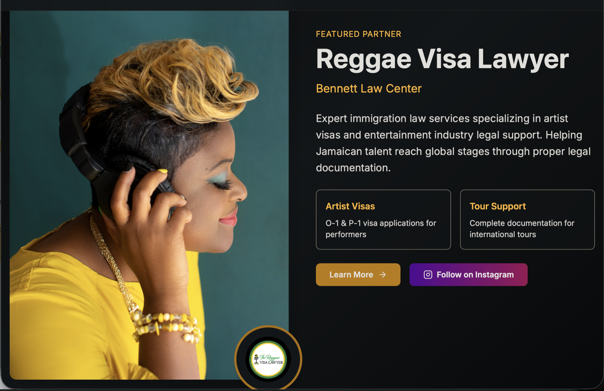 Individual contestant profile with video and voting